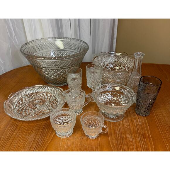 Vintage Wexford Candy Dish Bowl by Anchor Hocking 6 5/8 inch Footed - Picture 10 of 11